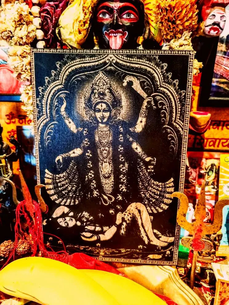 Goddess Kali Maa Wooden Wall Decor (19 cm)