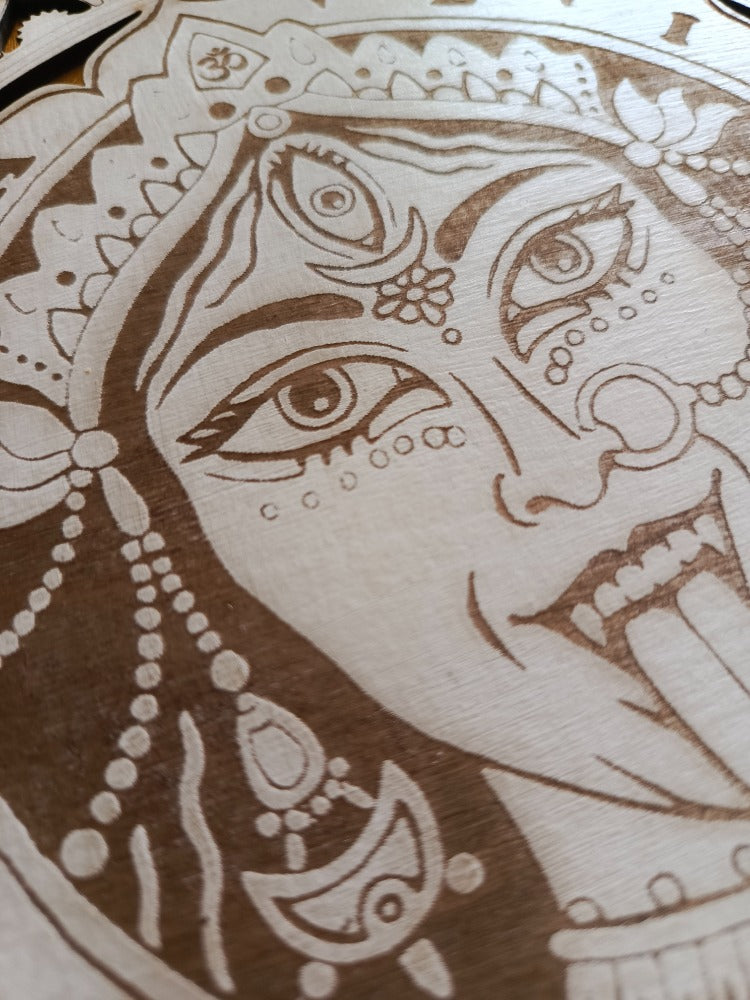 Goddess Kali Worship Mandala (25 cm)