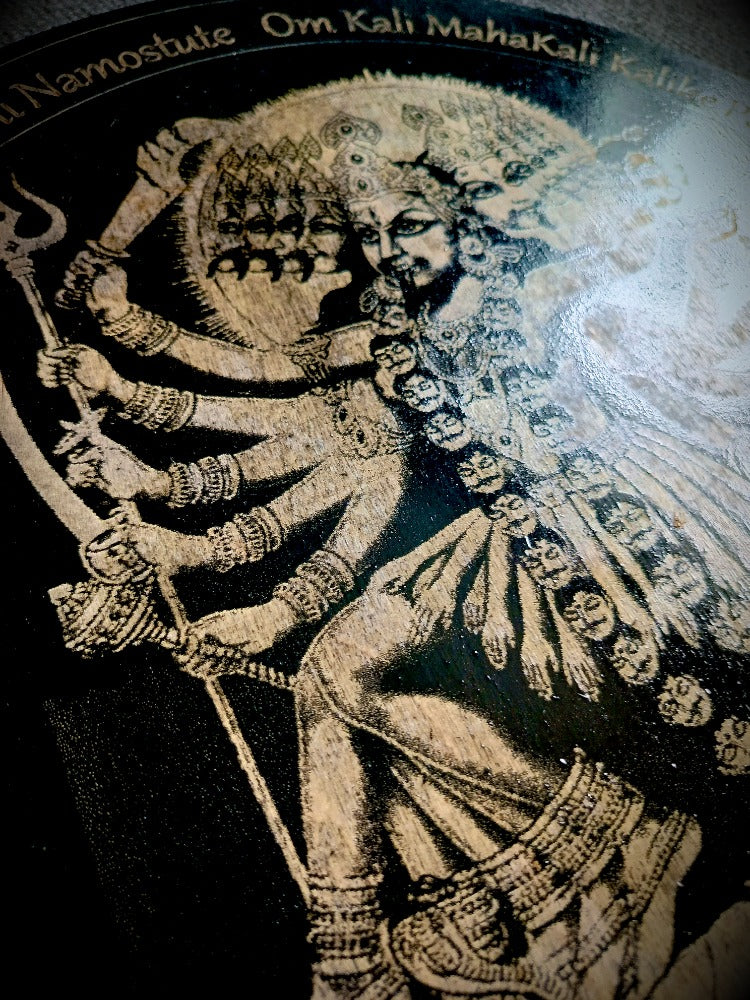 Goddess Maha Kali Wooden Wall Decor (40 cm)