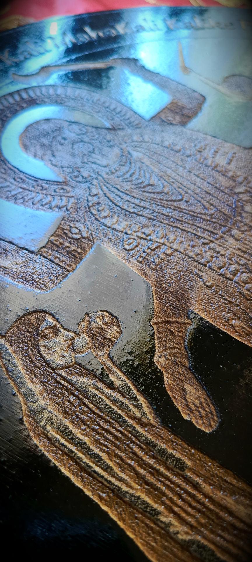 Ancient Kali Maa Wooden Wall Decor (40 cm)