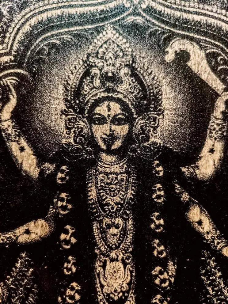Goddess Kali Maa Wooden Wall Decor (19 cm)