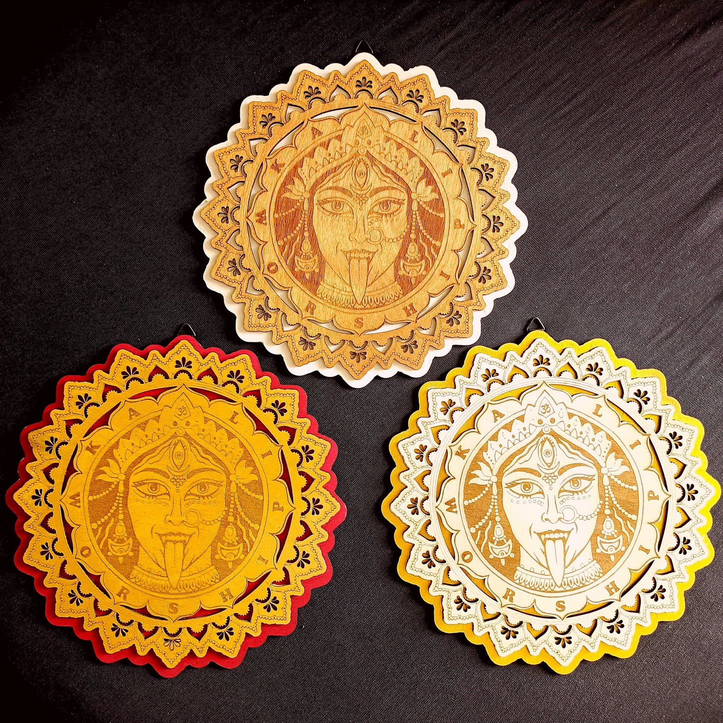 Goddess Kali Worship Mandala (25 cm)