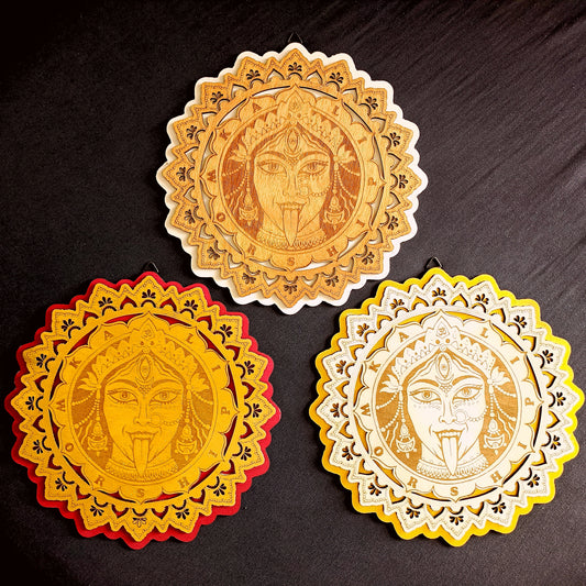 Goddess Kali Worship Mandala (25 cm)