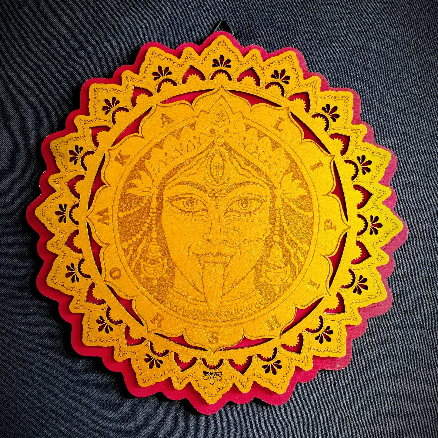 Goddess Kali Worship Mandala (25 cm)