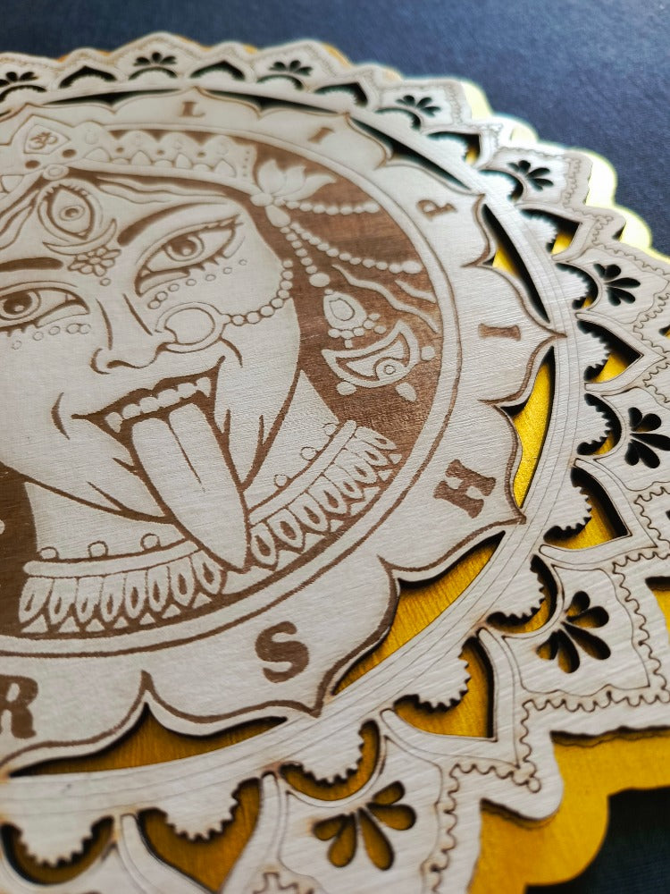 Goddess Kali Worship Mandala (25 cm)