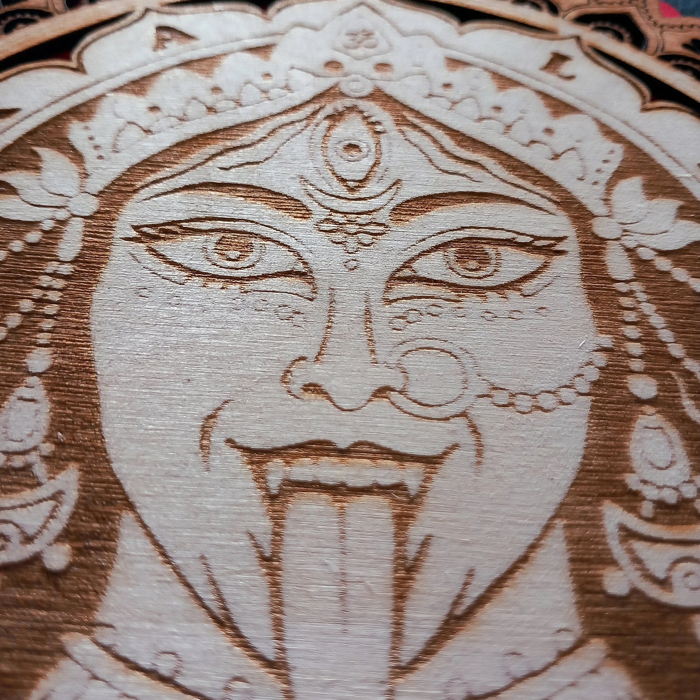Goddess Kali Worship Mandala White/Red (40 cm)