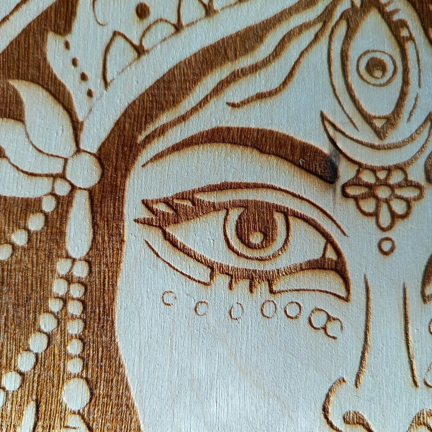 Goddess Kali Worship Mandala White/Red (40 cm)