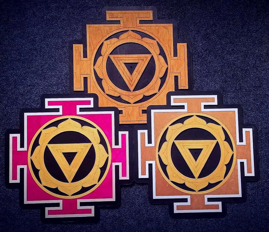 Goddess Kali Yantra Wooden Wall Decor (40 cm)