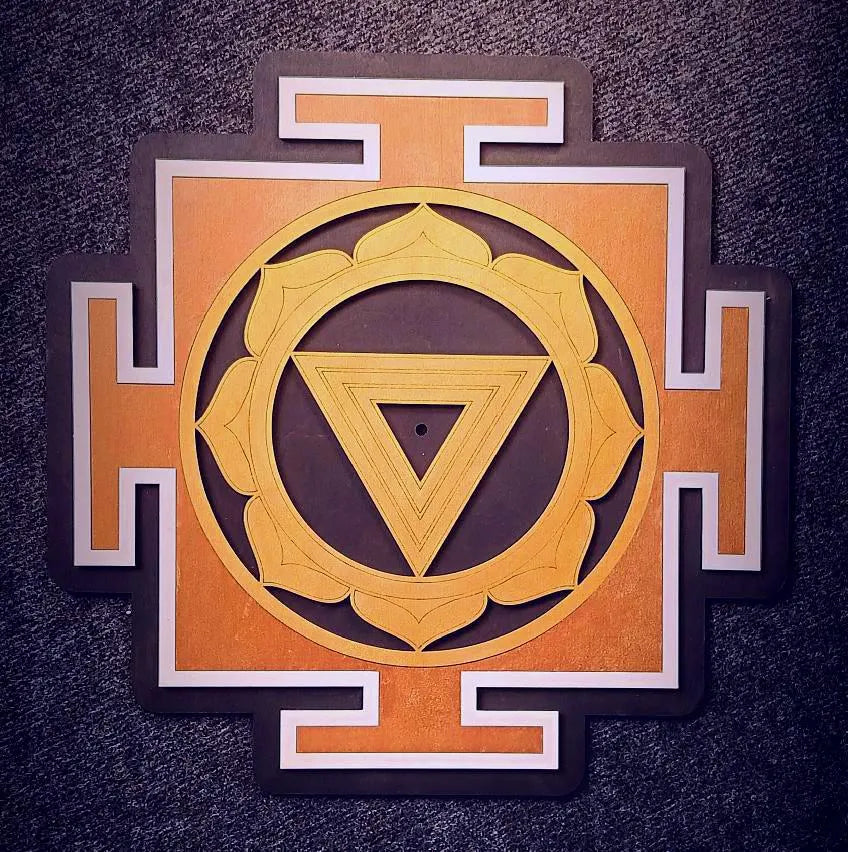 Goddess Kali Yantra Wooden Wall Decor (40 cm)