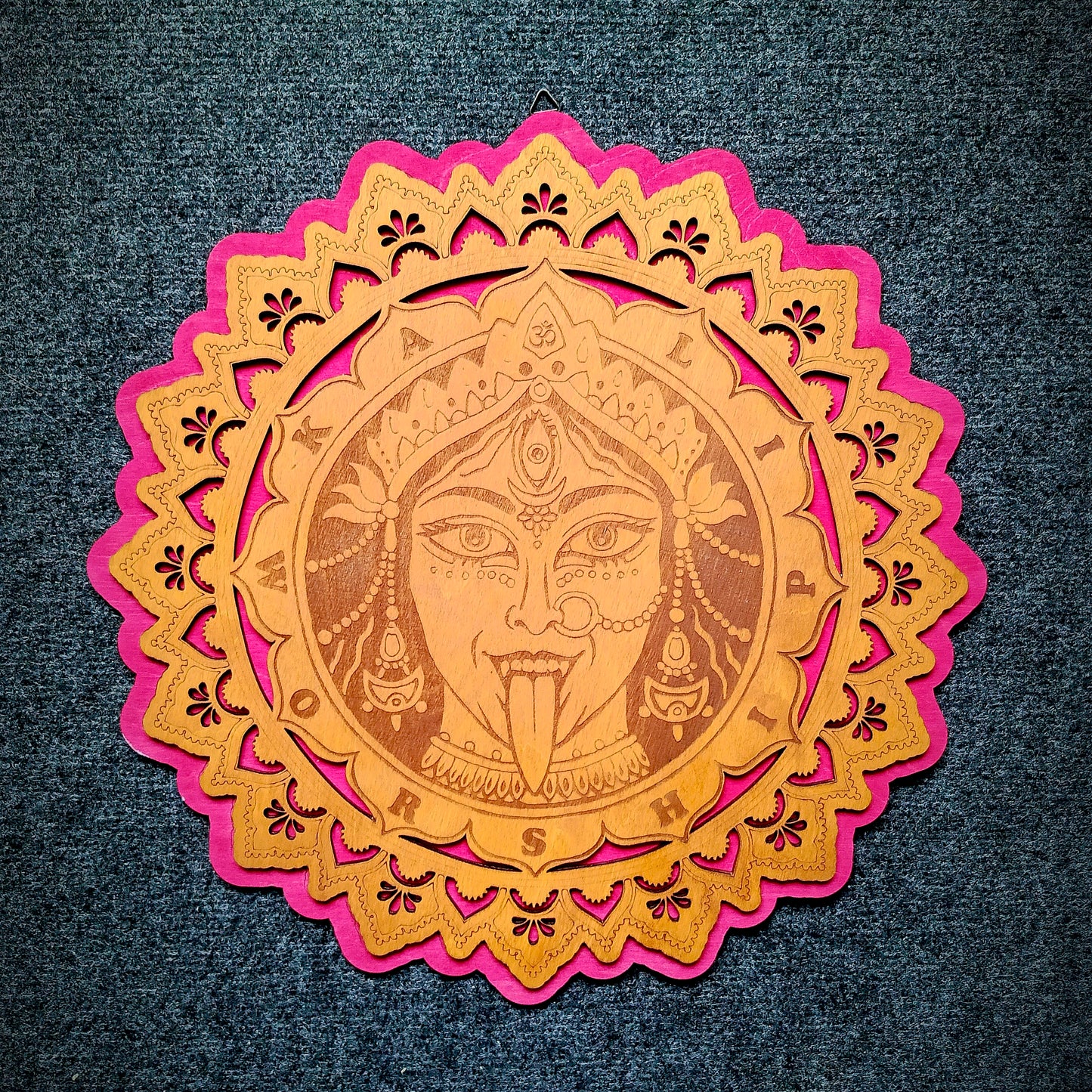 Goddess Kali Worship Mandala White/Red (40 cm)