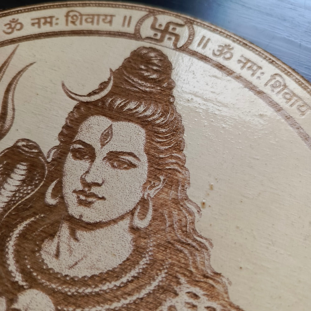 Lord Shiva Mahadev Wooden Wall Decor (20 cm)