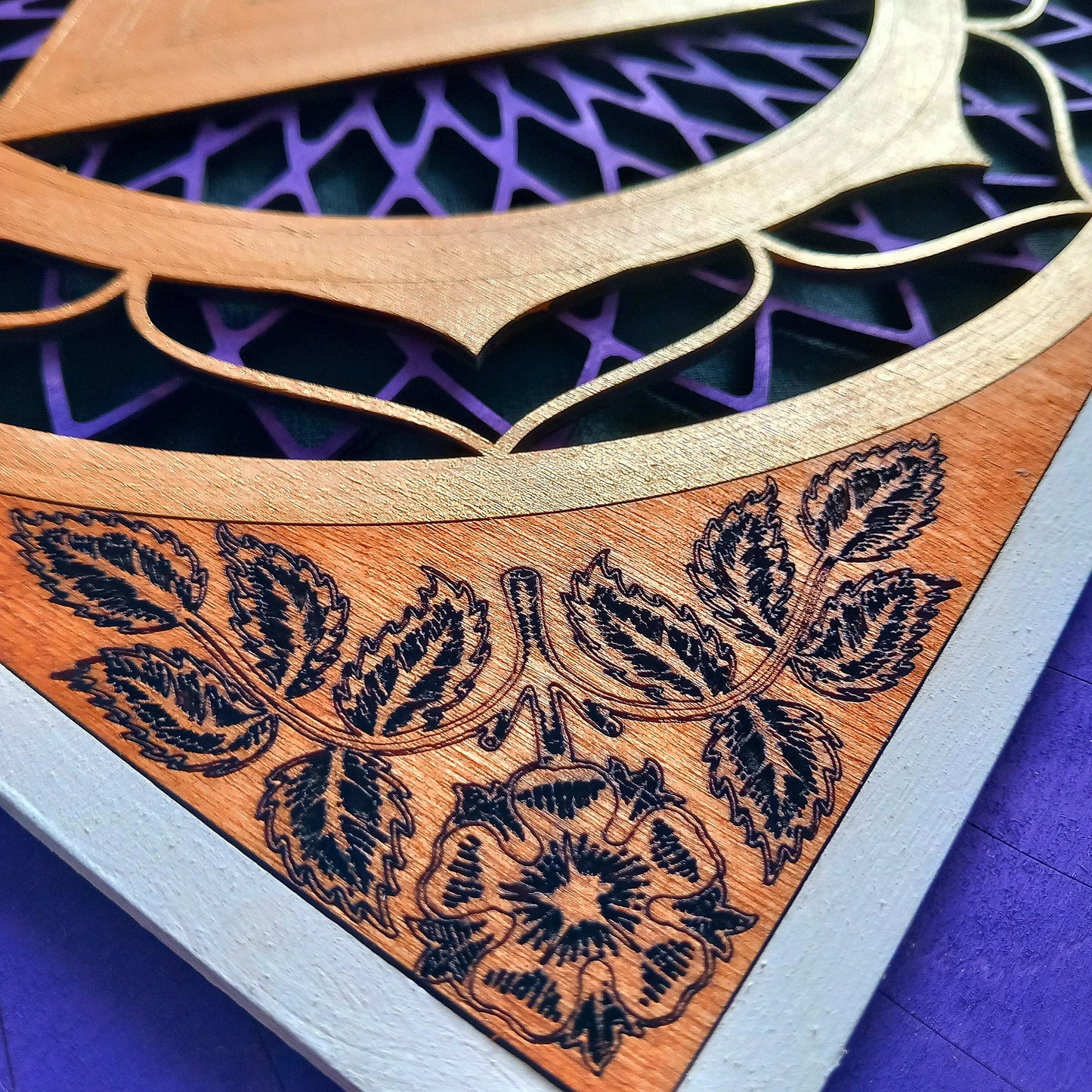 Kali Yantra Circle Wooden Wall Decor (40 cm)