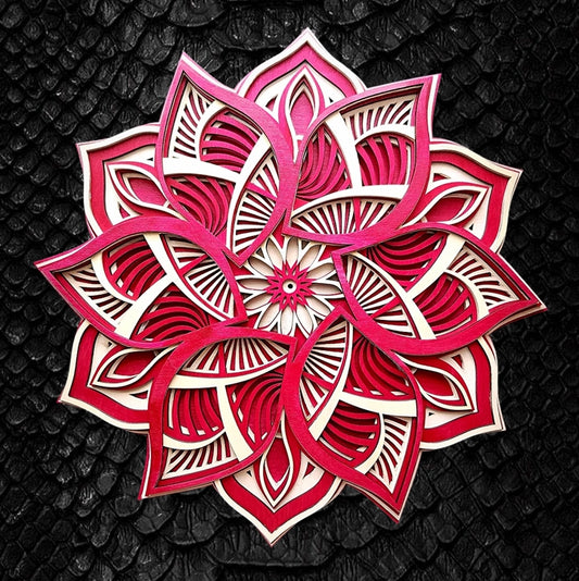 Psychedelic Mandala Wall Art – Red Edition (40 cm)