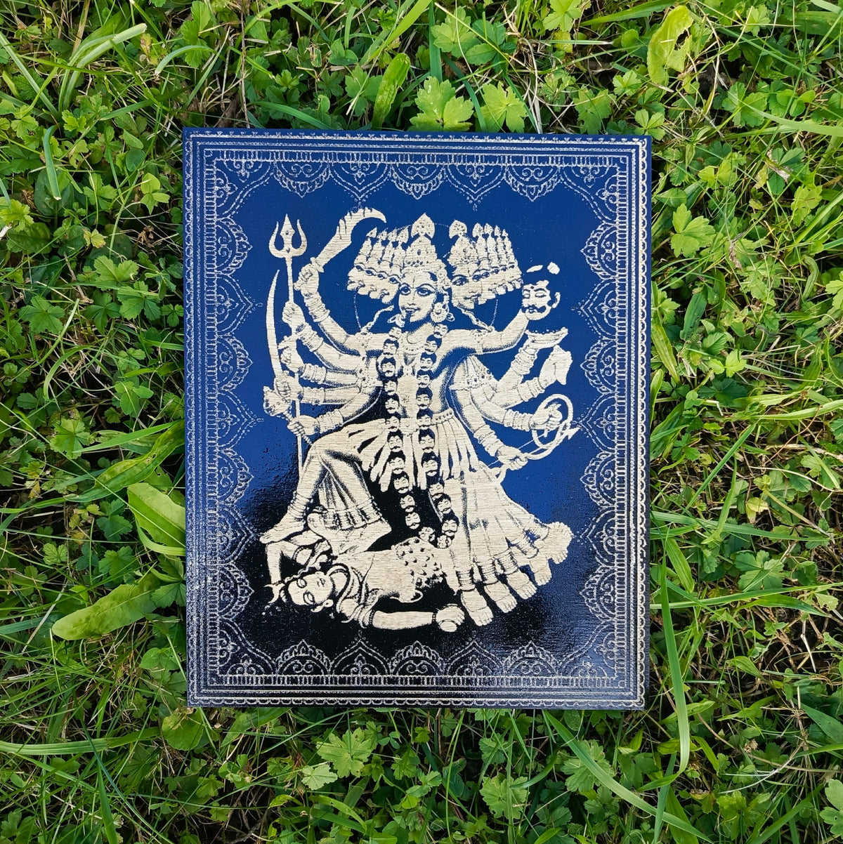 Goddess Maha Kali Maa Wooden Wall Decor (25 cm)